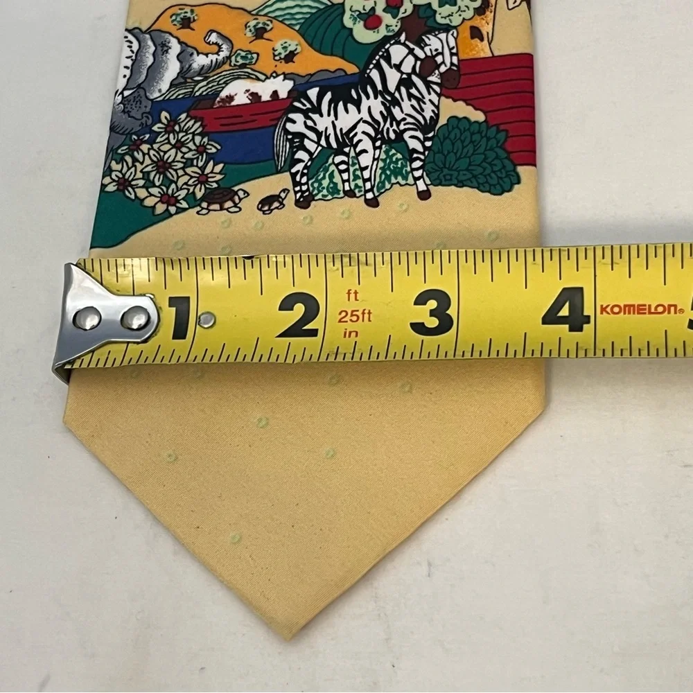 Parquet Noah's Ark Religious Themed Graphic Polyester Tie
